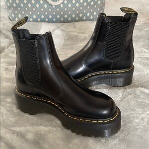Dr. Martens Black Platform Chelsea Boots